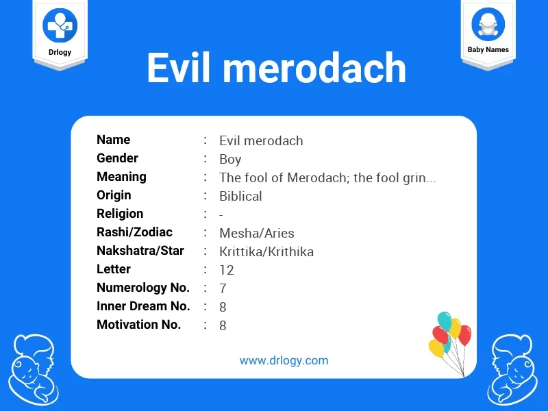 Evil Merodach Name Meaning